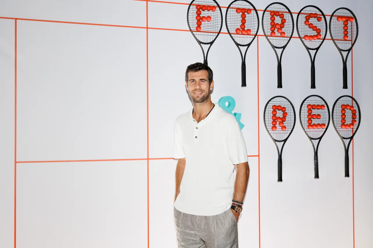 Karen Khachanov at the First & Red event with fans and media