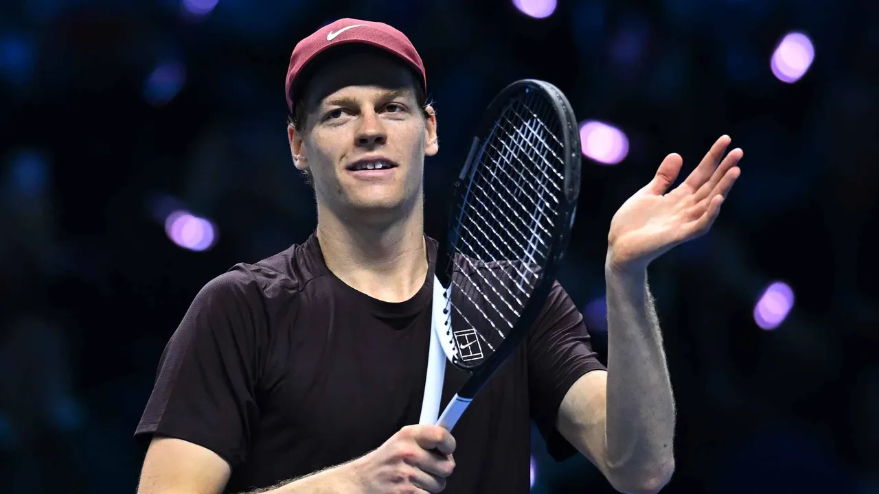 sinner nitto atp finals 2025 sf celebration lights