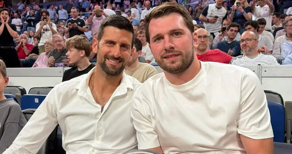 Luka Doncic and Novak Djokovic guests at the Real Madrid vs. Zvezda spectacle - Eurohoops